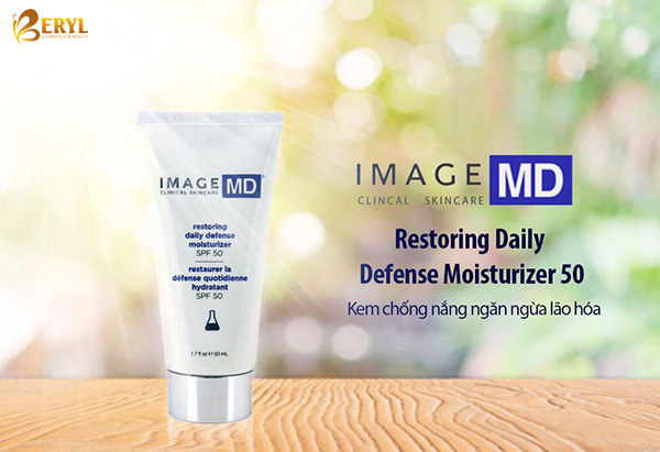 Kem Chống Nắng Chống Lão Hóa Image MD Restoring Daily Defense Moisturizer SPF 50+