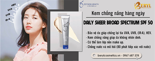 Công dụng của kem chống nắng Daily Sheer Broad Spectrum SPF50