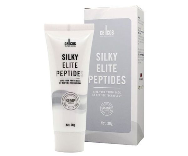 Hưỡng dẫn sử dụng kem dưỡng da mặt dạng gel Silky Elite Peptides.
