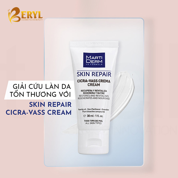 Kem dưỡng phục hồi da nhạy cảm Martiderm Skin Repair Cicra Vass Cream