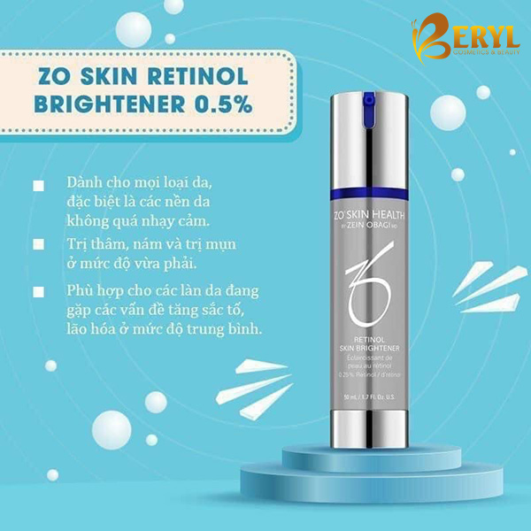 Đối tượng sử dụng kem dưỡng trắng da mặt Zo Skin Health Retinol 0.5%