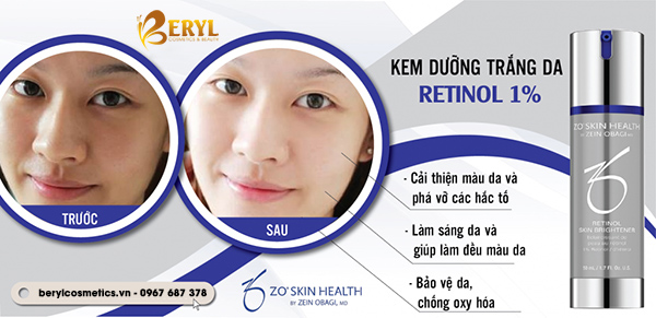 Kem dưỡng trắng da mặt Zo Skin Health Retinol Skin Brightener 1%