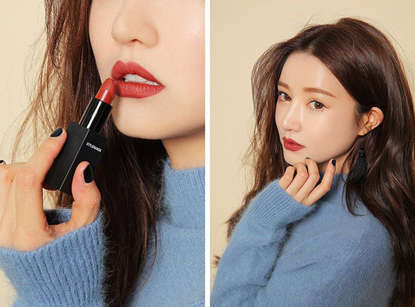 Son 3CE 909 Smoke Rose Vỏ Đen Lipcolor Matte Màu Đỏ Đất