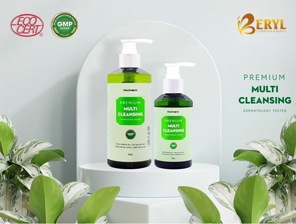 Sữa rửa mặt dành cho da nhạy cam Premium Multi Cleansing của thương hiệu Mediworld