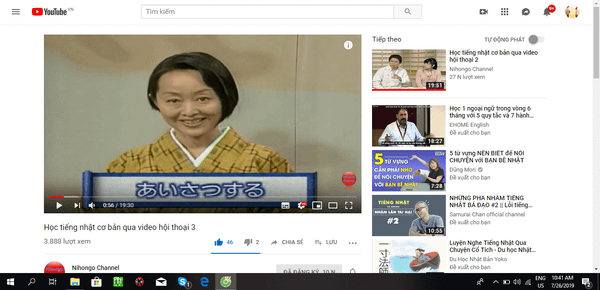 Xem youtube về Nhật Bản