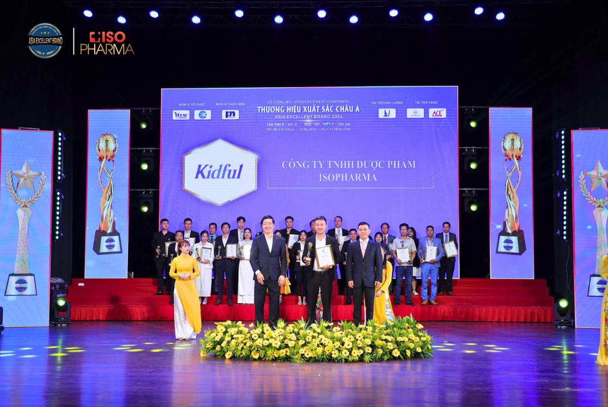 KIDFUL - ISOPHARMA - Top 10 Thương hiệu xuất sắc Châu Á - Asia Excellent Brand 2024