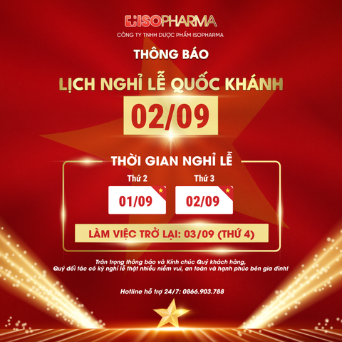THÔNG BÁO NGHỈ LỄ QUỐC KHÁNH 02/09
