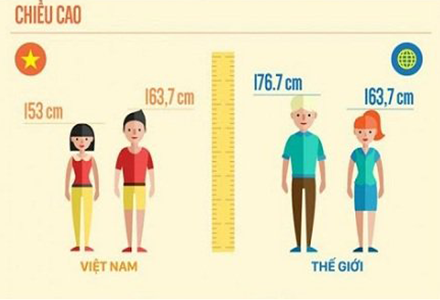 Thực trạng chiều cao của người Việt Nam hiện nay