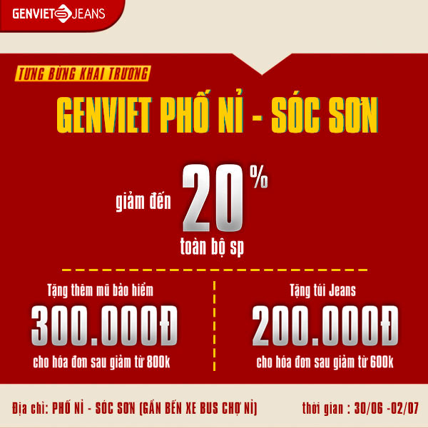 Tưng bừng khai trương Genviet Phố Nỉ, Sóc Sơn, Hà Nội