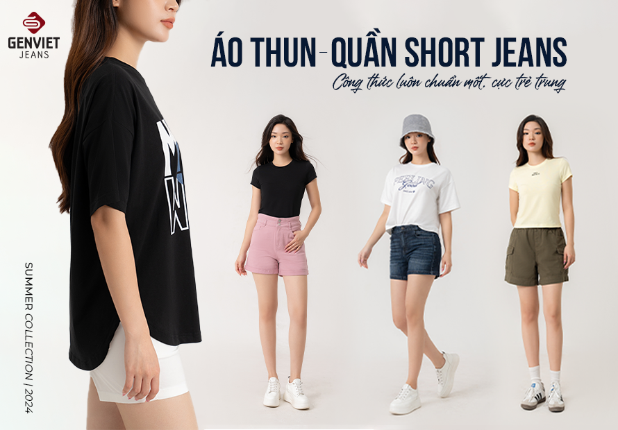 Áo thun và quần short jeans: Công thức luôn chuẩn mốt, cực trẻ trung