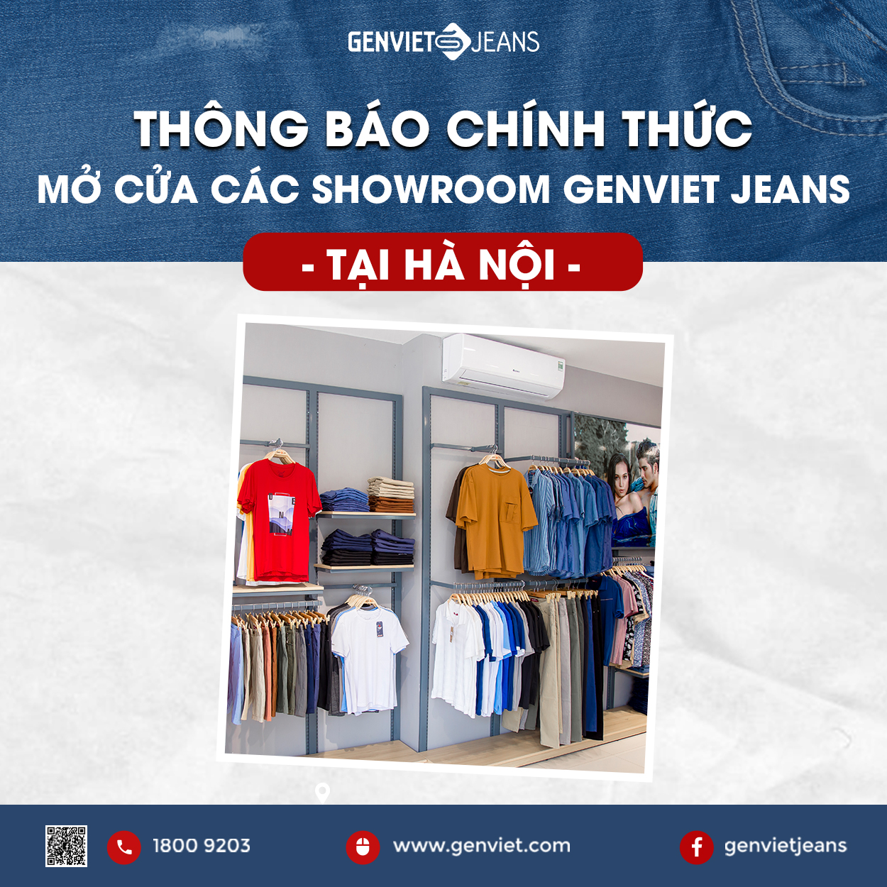 THÔNG BÁO CHÍNH THỨC MỞ CỬA CÁC SHOWROOM GENVIET JEANS HÀ NỘI TỪ NGÀY 28/09/2021.