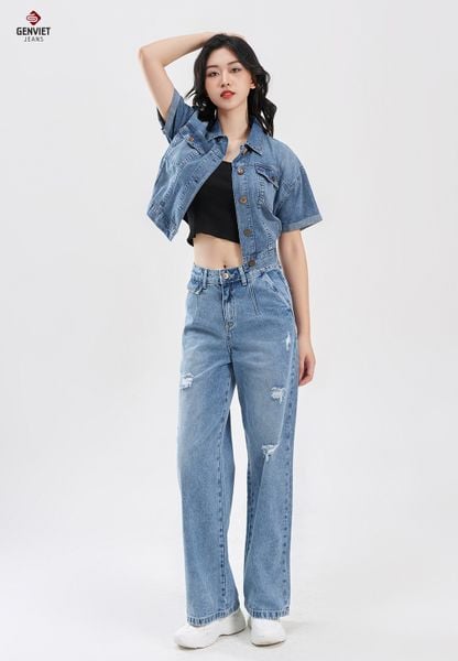 quần jeans ống đứng TQ124J8154