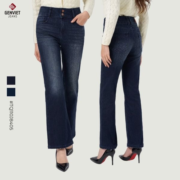 quần jeans nữ suông