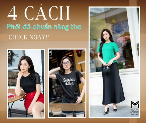 4 cách phối áo phông 