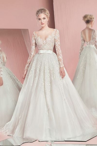 Top 5 mẫu váy cưới dài tay cho nàng dâu thêm thanh lịch, sang trọng -  BachTuyet
