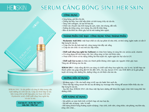 Serum 5in1 Princess White Căng Da, Chống Lão Hóa