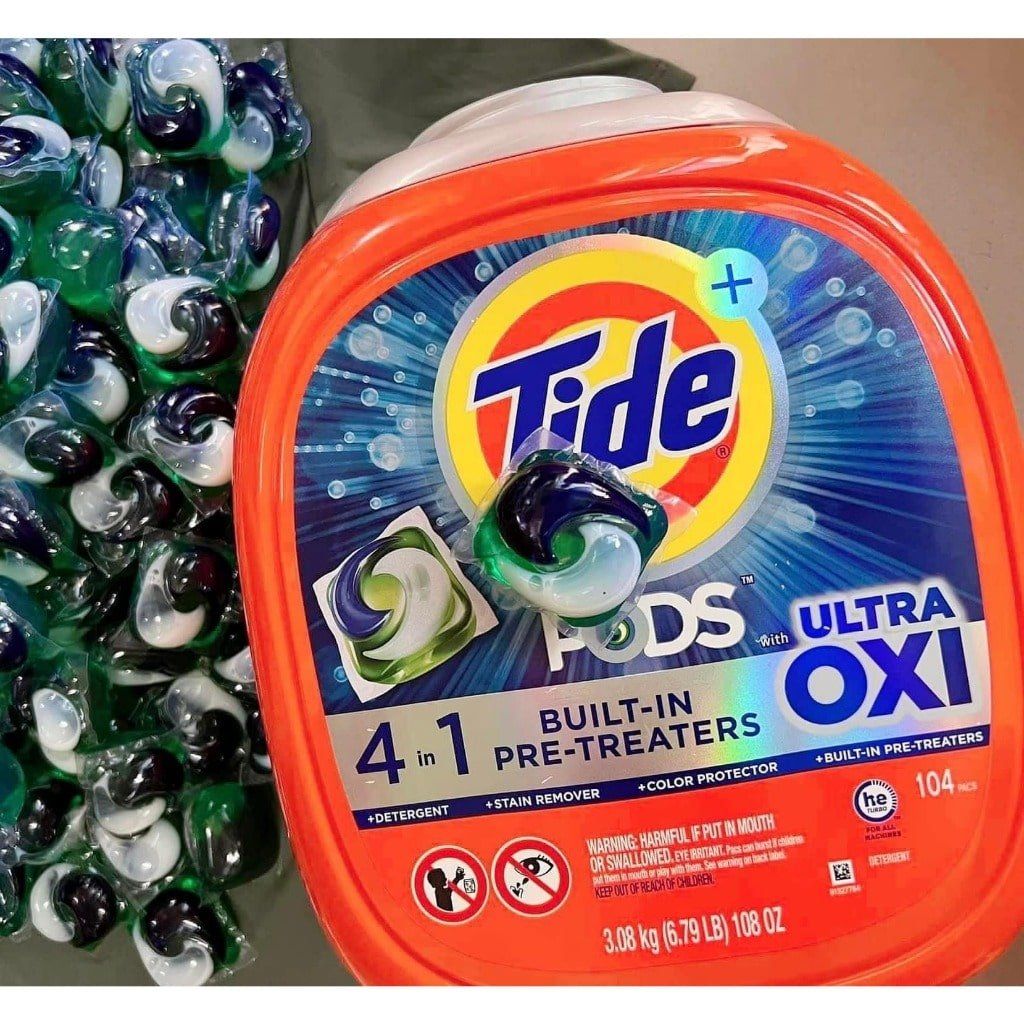Viên giặt Tide Pods Ultra Oxi 4in1 - 104 viên
