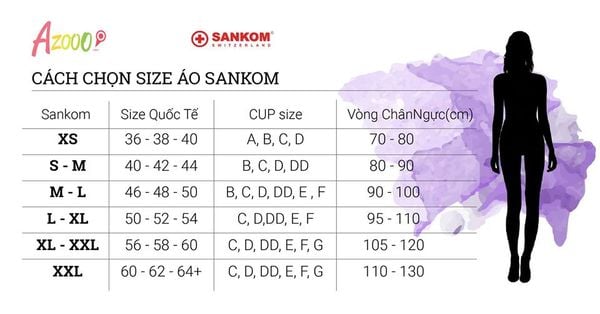 cách chọn size áo định hình Sankom