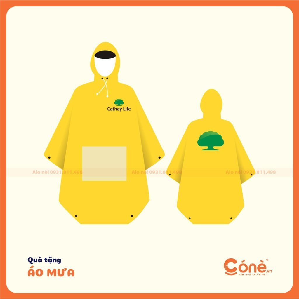 Đơn vị CONE chuyên in áo mưa quà tặng cho doanh nghiệp chất lượng, giá tốt