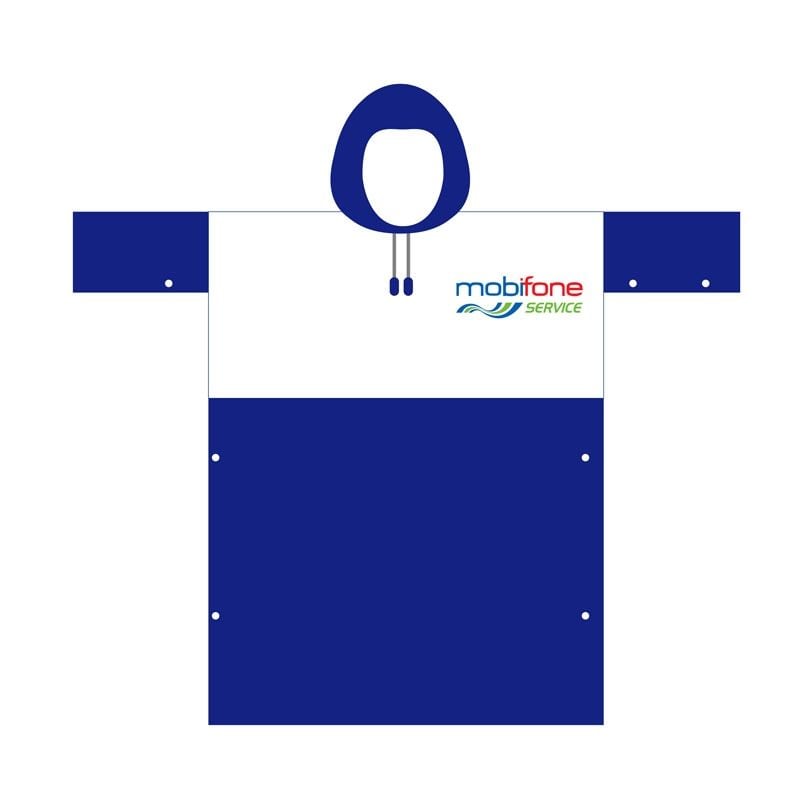 Mỗi chiếc áo mưa Mobifone được in ấn logo, màu sắc đặc trưng sẽ giúp thương hiệu xuất hiện rộng rãi