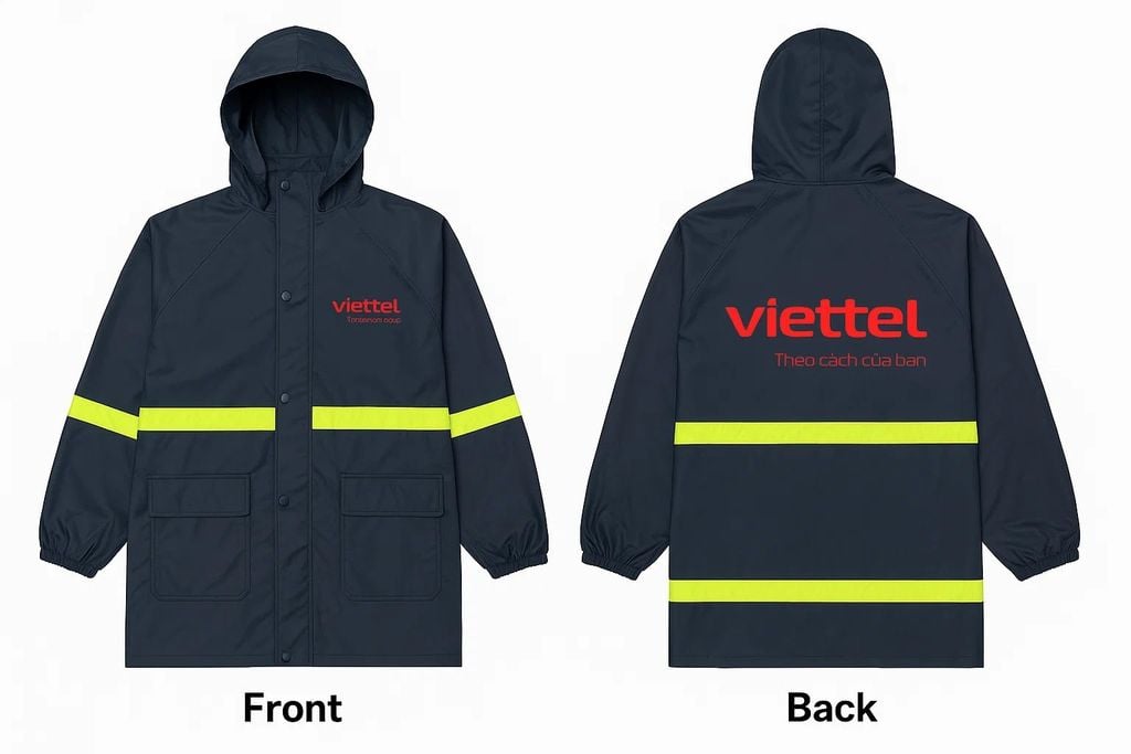 Bên cạnh hiệu quả PR áo mưa Viettel còn được thiết kế đẹp phù hợp với nhiều đối tượng