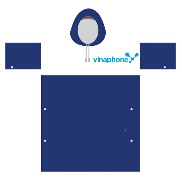 Mẫu áo mưa cánh dơi Vinaphone phủ rộng, chất liệu dày dặn