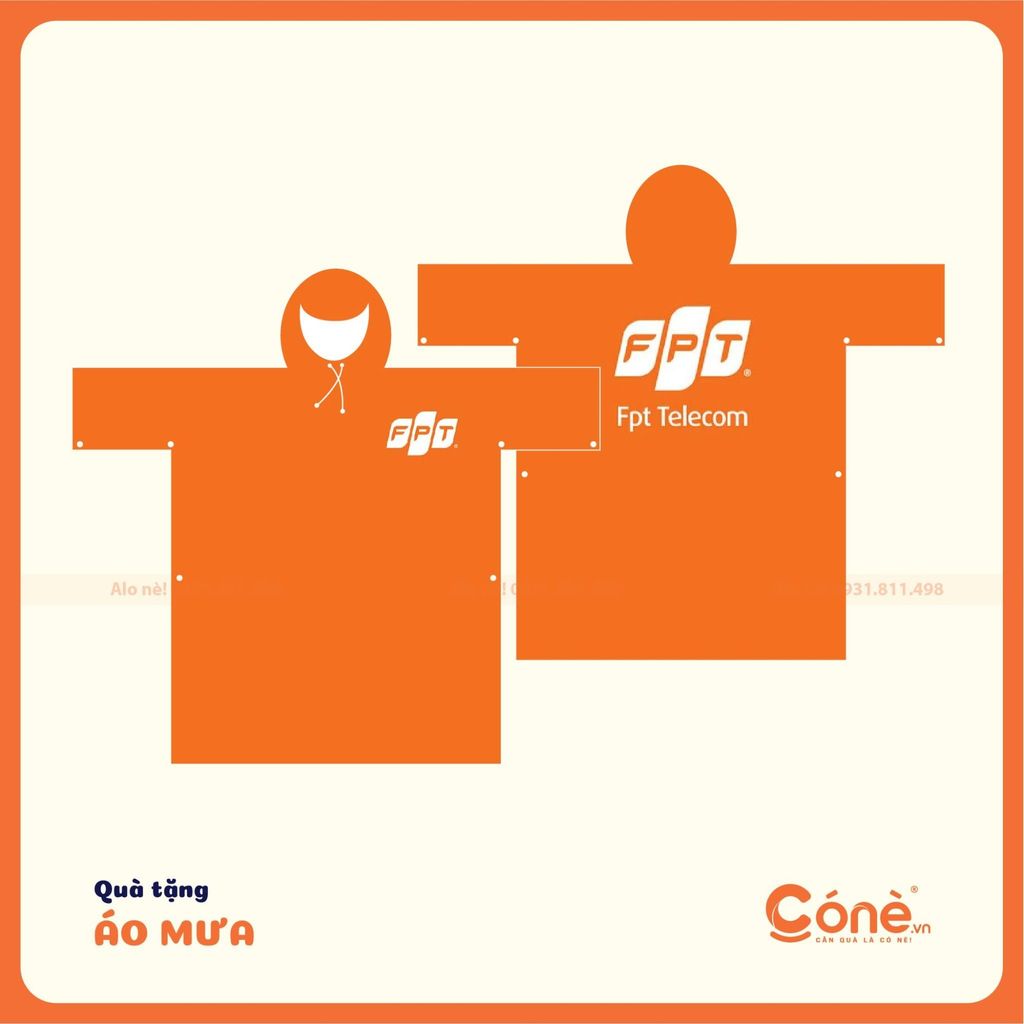 CONE là đơn vị nhận in áo mưa làm quà tặng doanh nghiệp chất lượng, uy tín hàng đầu