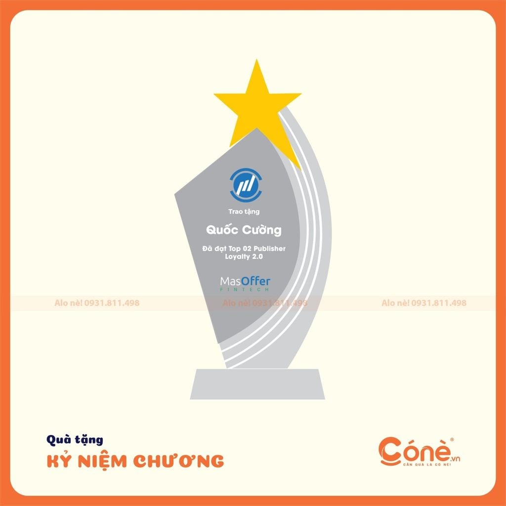 CONE là đơn vị uy tín hàng đầu trong lĩnh vực cung cấp cúp lưu niệm tại TP.HCM