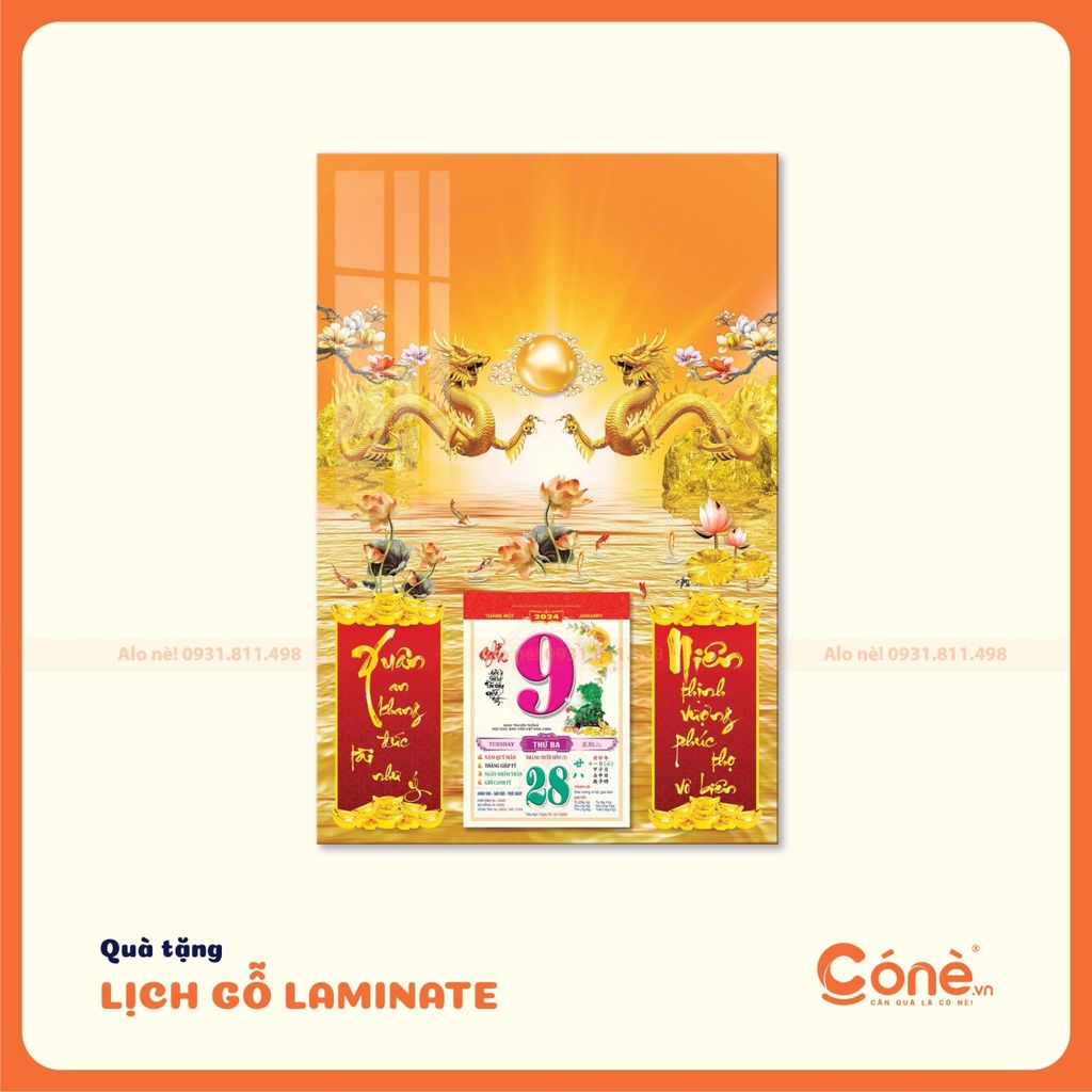 Quà tặng lịch gỗ treo tường thường diễn ra vào dịp gần cuối năm