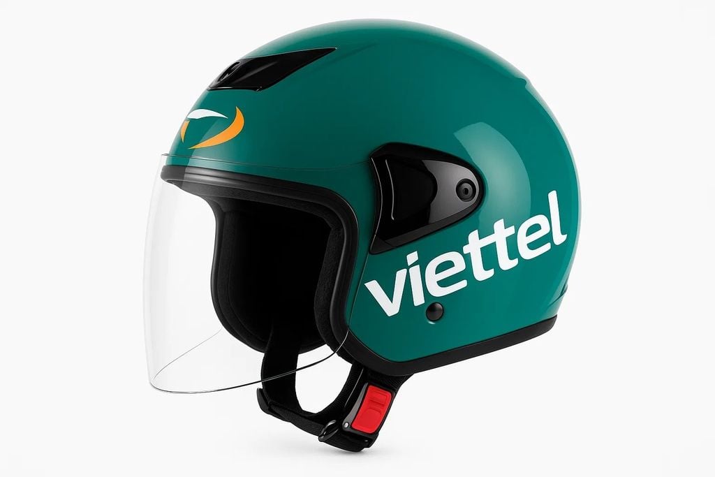 Bảo vệ mặt tối đa với mũ bảo hiểm Viettel fullface có kính chắn