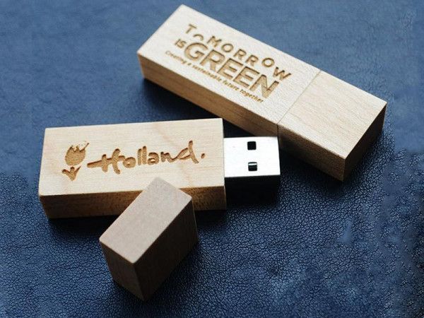 USB in logo chất liệu gỗ độc đáo
