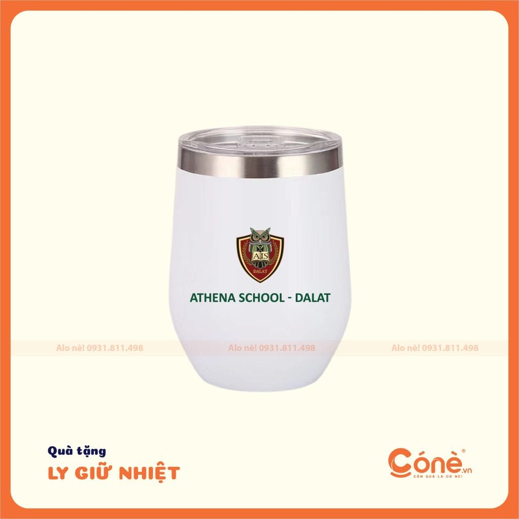 Thiết kế nắp chống tràn thông minh, quà tặng ly giữ nhiệt in logo thương hiệu tiện dụng