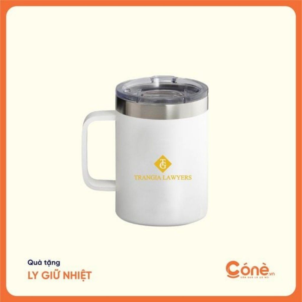 Quà tặng ly giữ nhiệt in logo thương hiệu với nắp kín khít, chống tràn