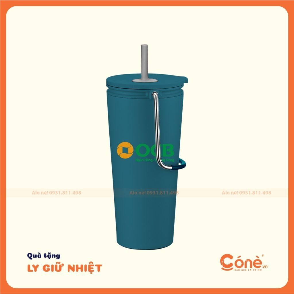 Quà tặng ly giữ nhiệt in logo thương hiệu với nắp kín khít, chống tràn