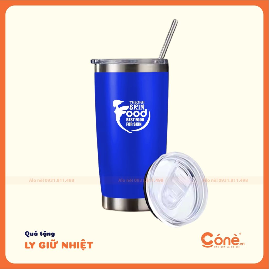 Quà tặng ly giữ nhiệt in logo thương hiệu, công nghệ in UV bền màu, tinh tế