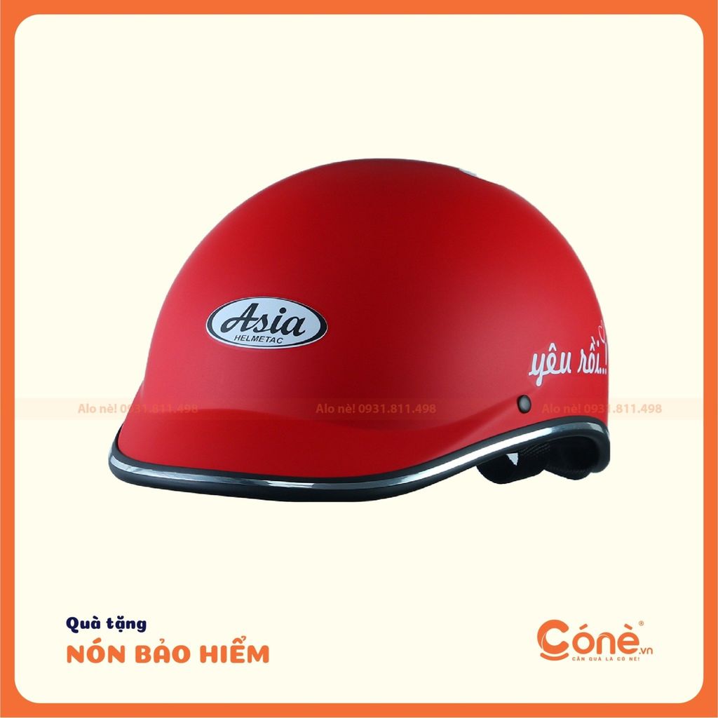 Mẫu quà tặng noel cho nhân viên là mũ bảo hiểm in logo công ty