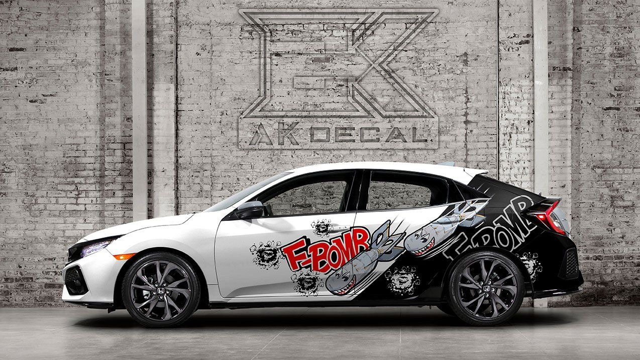 Decal tem xe Honda Civic