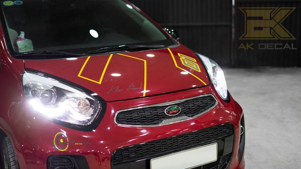 dán decal xe kia morning