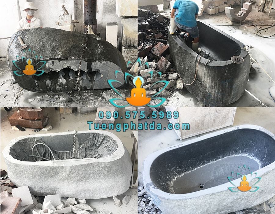 Bồn tắm đá granite tự nhiên nguyên khối