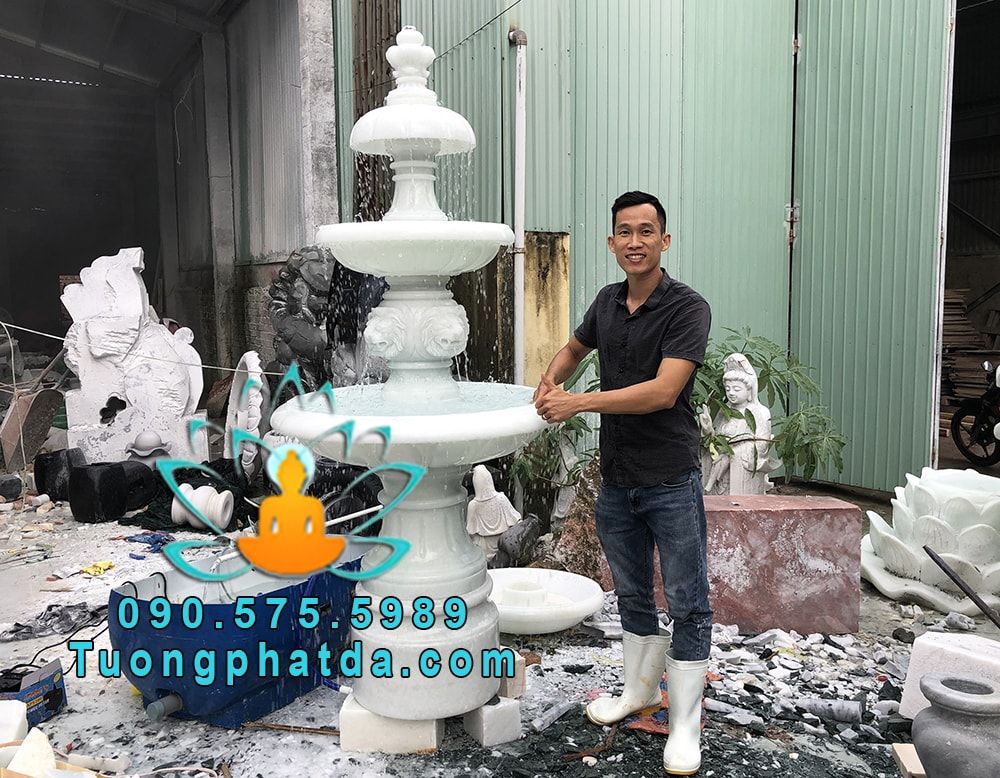 Đài Phun Nước Sư Tử Đá Phong Thủy Đẹp Nhất Tại Lâm Đồng