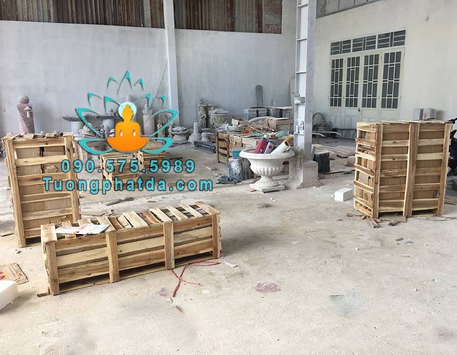 Đóng pallet lò sưởi bằng đá 