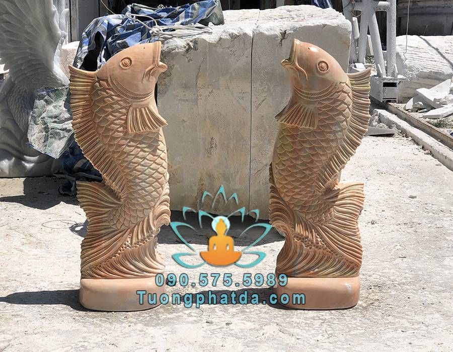 Mẫu cá chép đá cẩm thạch vàng đẹp Đà Nẵng