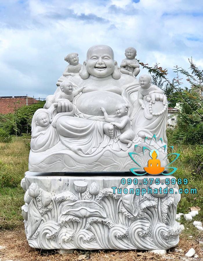 Tượng Phật Di Lặc lục tăc bằng đá cẩm thạch.