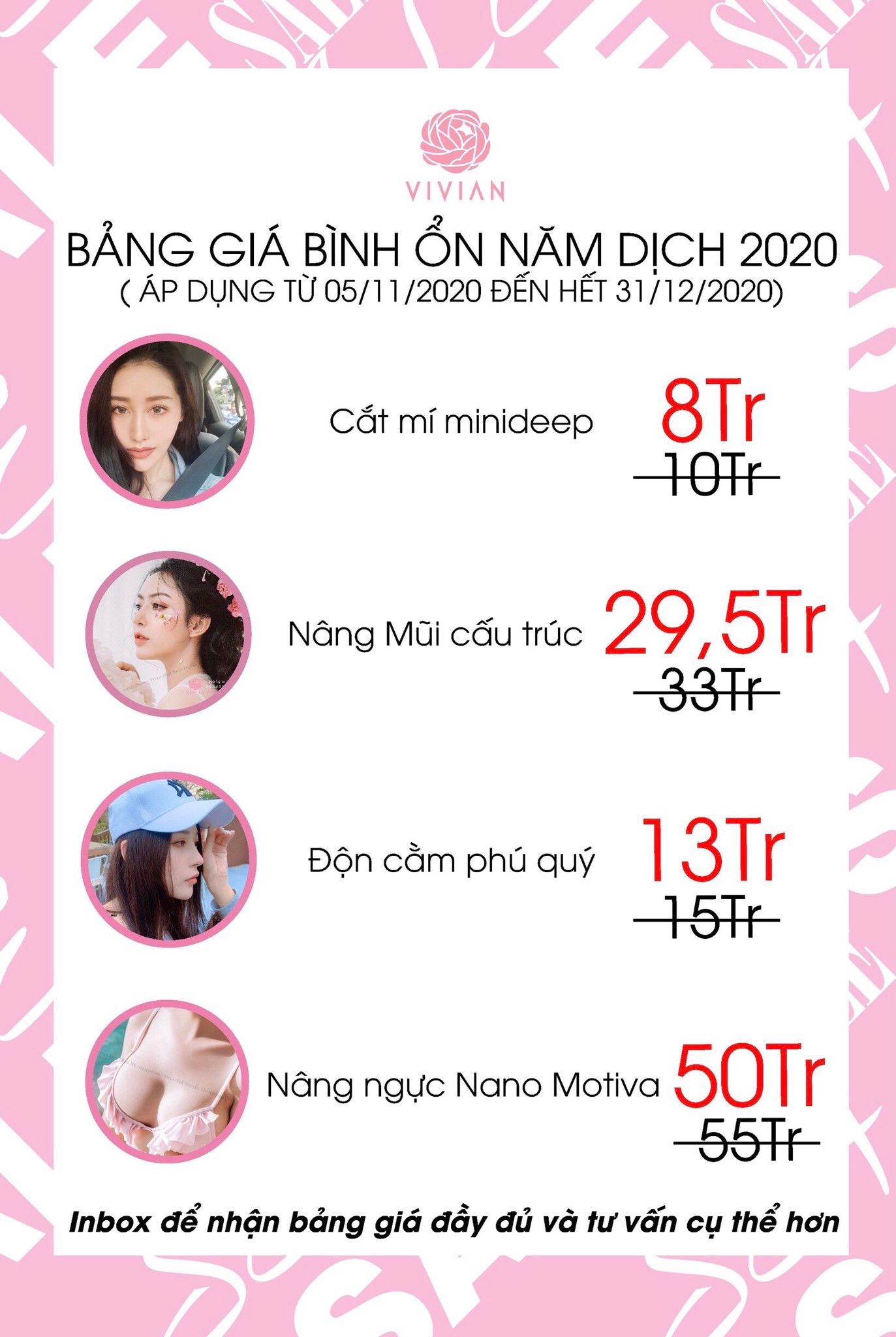 BẢNG GIÁ BÌNH ỔN NĂM DỊCH 2020