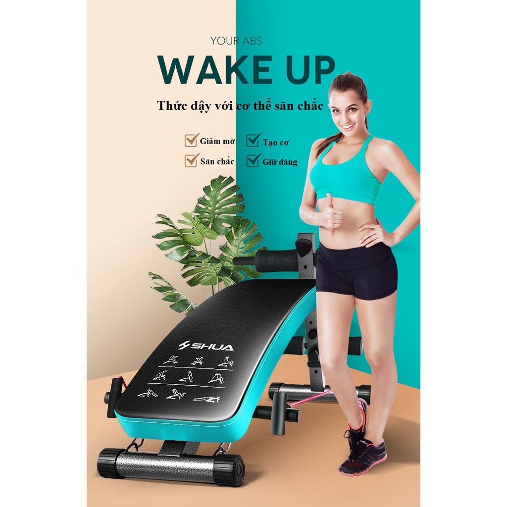 Ghế gập bụng Shua SH-575 và các bài tập giúp bạn sở hữu cơ bụng 6 múi