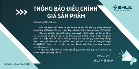 THÔNG BÁO ĐIỀU CHỈNH GIÁ SẢN PHẨM ÁP DỤNG TỪ NGÀY 01/04/2021