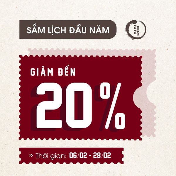 Tháng 2 mua lịch siêu hời - Giảm tới 20%