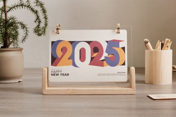 Lịch giấy đế gỗ nguyên khối - Nâng tầm thương hiệu với thiết kế mới từ Nau Factory