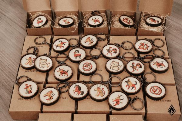 Móc khóa 12 con giáp - Đón năm mới, vận hạnh mới