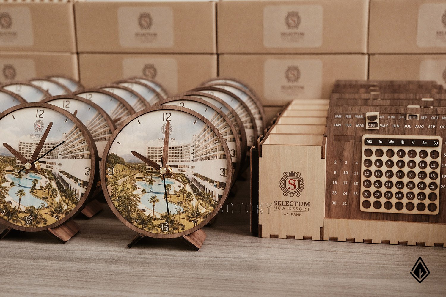 Set quà tặng gỗ để bàn